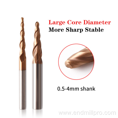 Tapered Milling Cutters End Mill for Wood